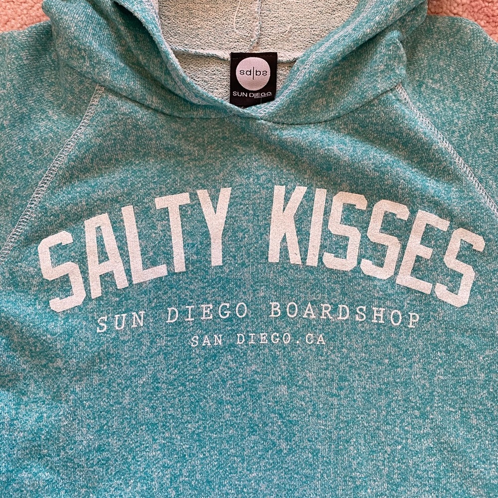 Women’s Lightweight Hoodie Sweater Salty Kisses Boardshop San Diego Medium M
